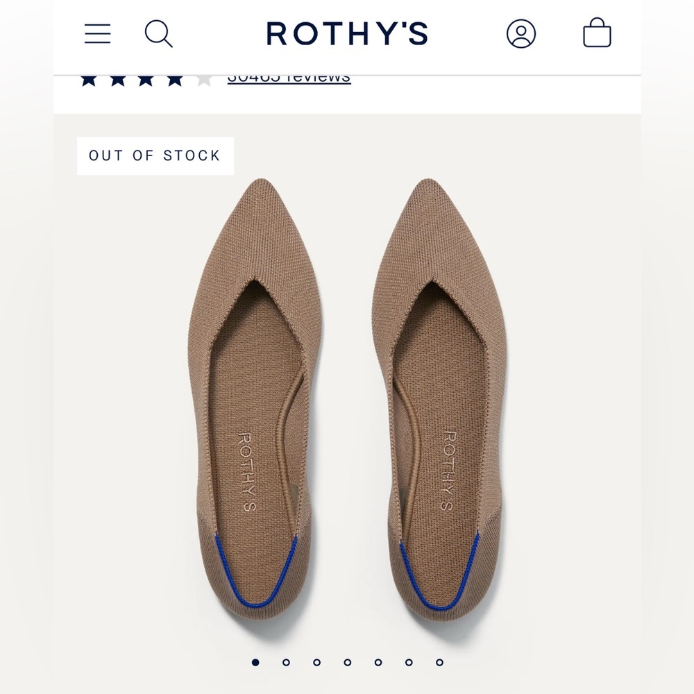 Rothy's Point in Portobello size 7